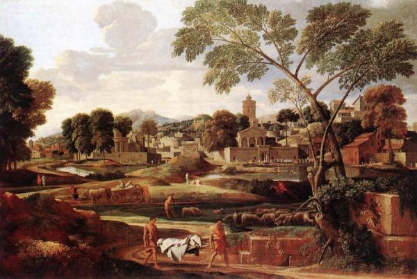 Landscape With The Funeral Of Phocion by Nicolas Poussin Oil Painting Reproductions