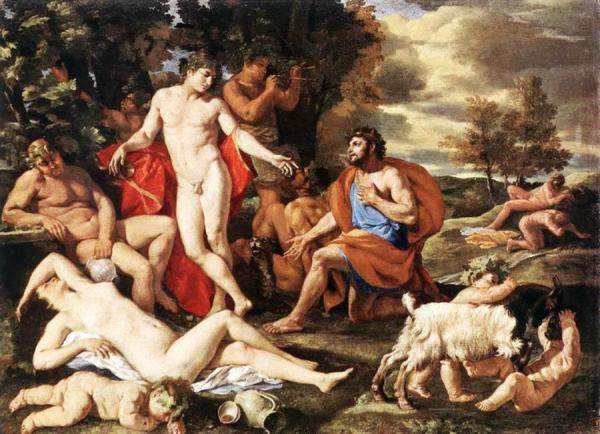 Midas And Bacchus by Nicolas Poussin Oil Painting Reproductions