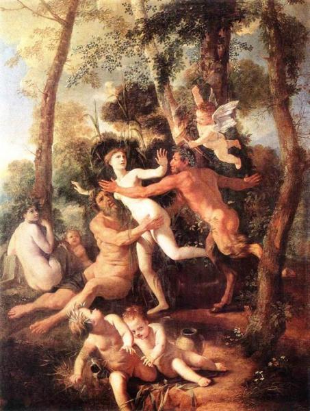 Pan And Syrinx by Nicolas Poussin Oil Painting Reproductions