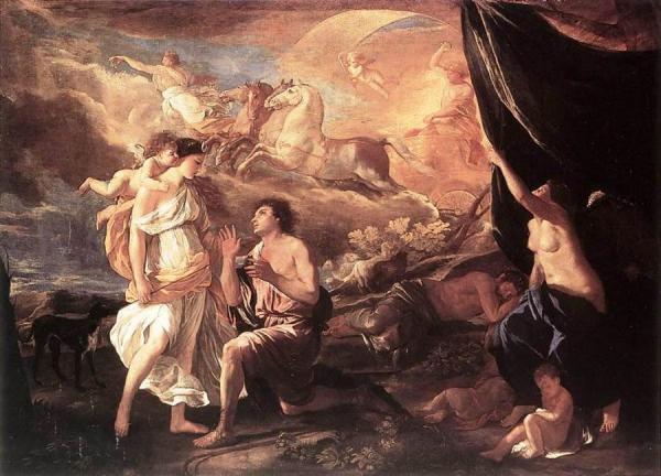 Selene And Endymion by Nicolas Poussin
