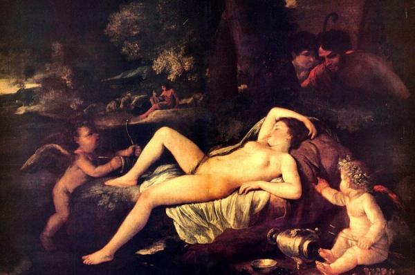 Nicolas Poussin Sleeping Venus And Cupid