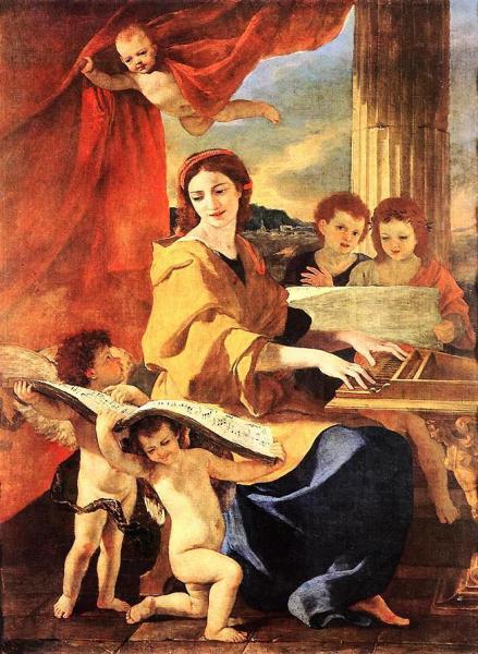 St Cecilia by Nicolas Poussin Oil Painting Reproductions
