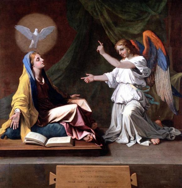 The Annunciation by Nicolas Poussin