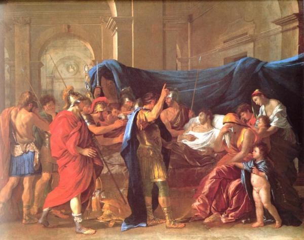 The Death Of Germanicus - Detail by Nicolas Poussin