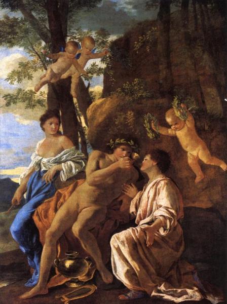 The Inspiration Of The Lyric Poet by Nicolas Poussin Oil Painting Reproductions