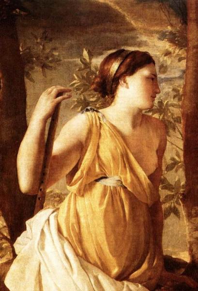 The Inspiration Of The Poet (detail) by Nicolas Poussin