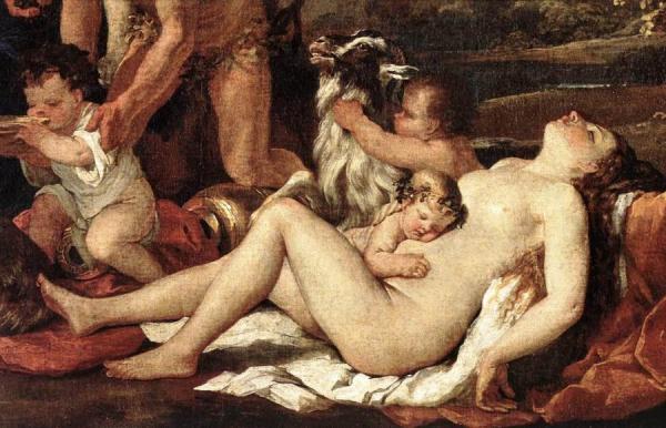 The Nurture Of Bacchus [detail] by Nicolas Poussin