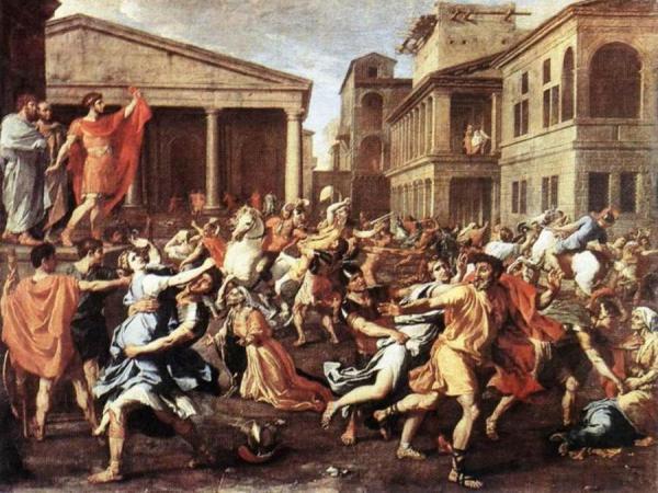 The Rape Of The Sabine Women by Nicolas Poussin Oil Painting Reproductions