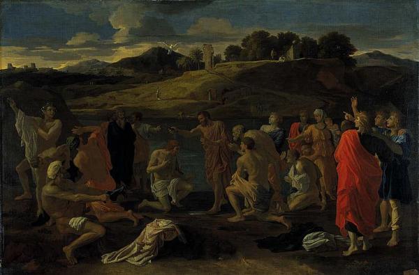 The Seven Sacraments : Baptism by Nicolas Poussin Oil Painting Reproductions