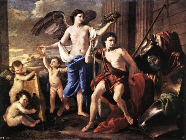 The Victorious David by Nicolas Poussin Oil Painting Reproductions