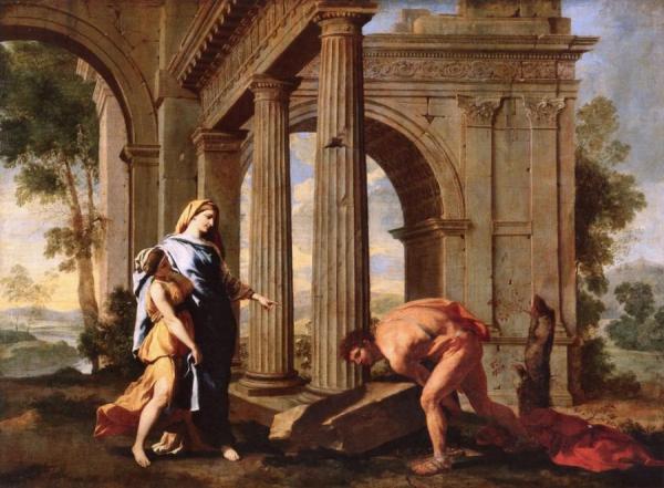 Theseus Finding His Father's Sword by Nicolas Poussin