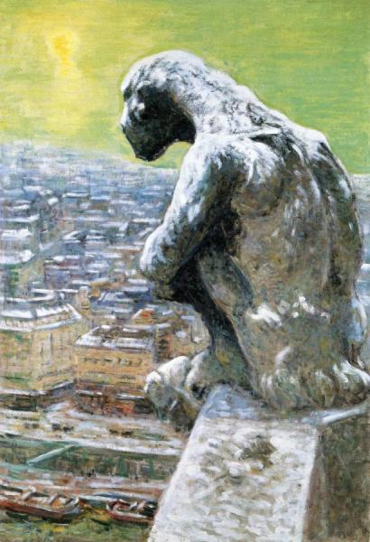 Gargoyle Of Notre-dame by Nicolas Tarkhoff Oil Painting Reproductions