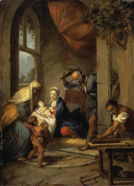 Holy Family by Nicolas Vleughels Oil Painting Reproductions