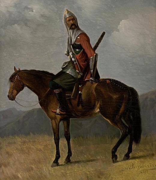 Portrait Of An Arab Cavalryman by Niels Simonsen