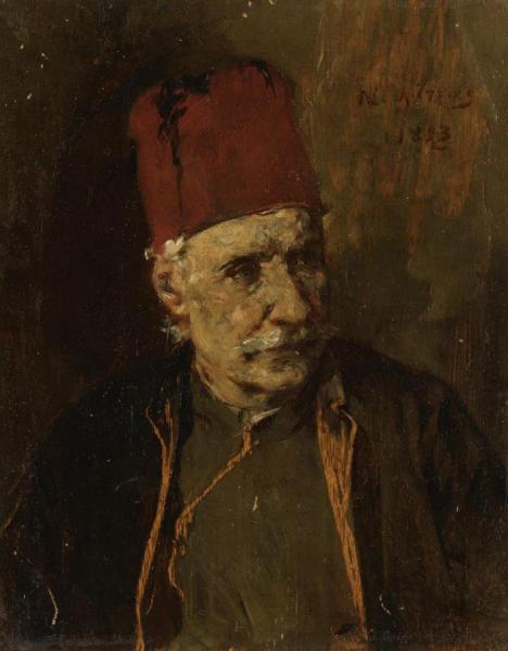 Portrait Of A Greek Man by Nikiforos Lytras Oil Painting Reproductions