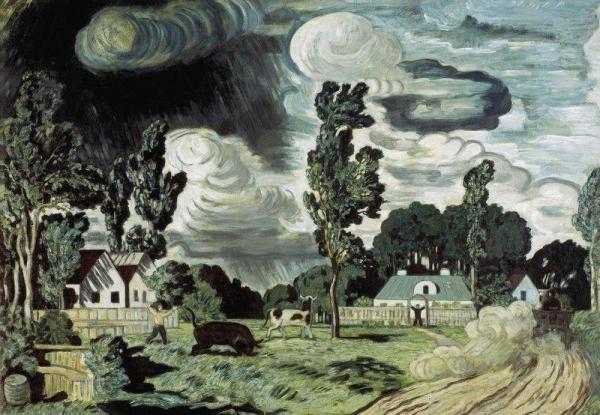 A Windy Day by Nikolai Krymov Oil Painting Reproductions