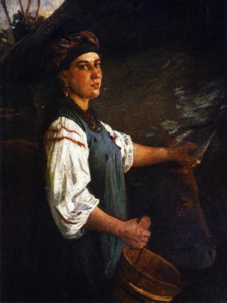 Agafiya Ignatievna Sliusareva by Nikolai Nikolaevich Ge