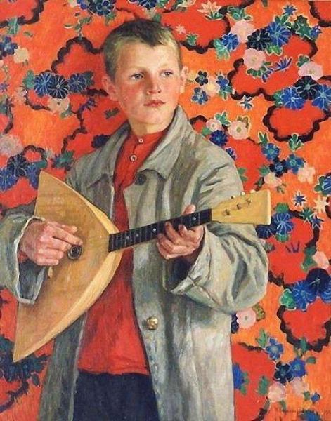Balalaika Player by Nikolai Petrovich Bogdanov-belsky