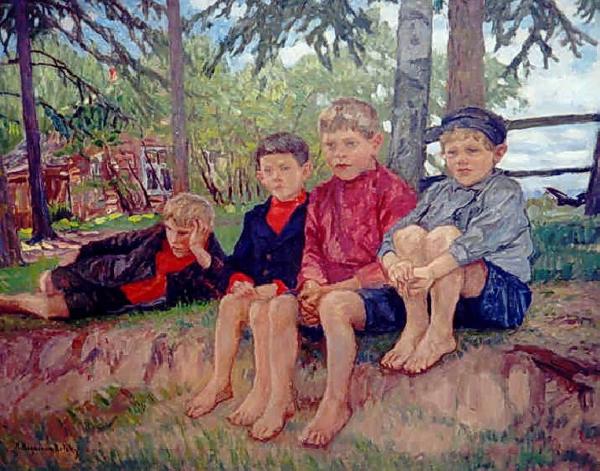 Boys by Nikolai Petrovich Bogdanov-belsky