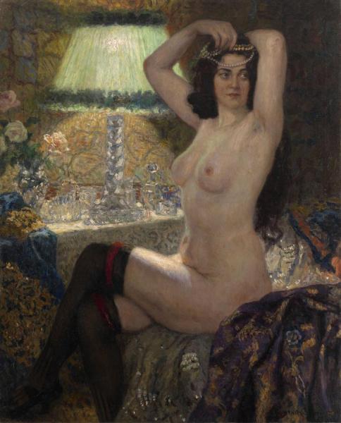 By The Green Lamp by Nikolai Petrovich Bogdanov-belsky