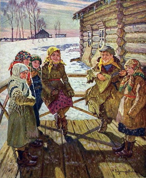 Celebration On The Porch by Nikolai Petrovich Bogdanov-belsky
