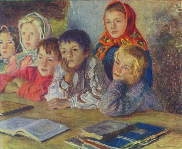 Children In The Classroom by Nikolai Petrovich Bogdanov-belsky