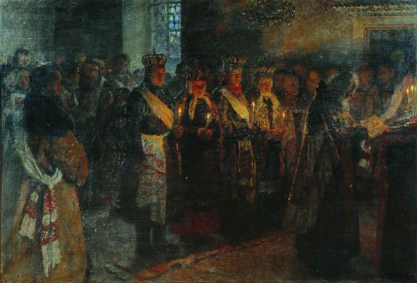 Church Wedding by Nikolai Petrovich Bogdanov-belsky