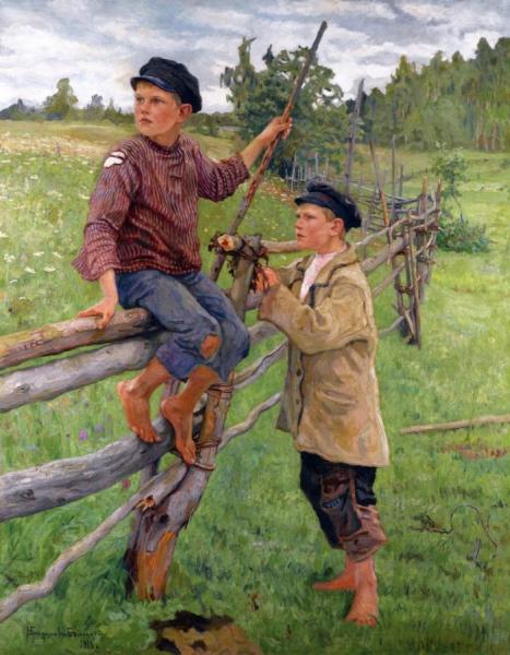 Country Boys by Nikolai Petrovich Bogdanov-belsky