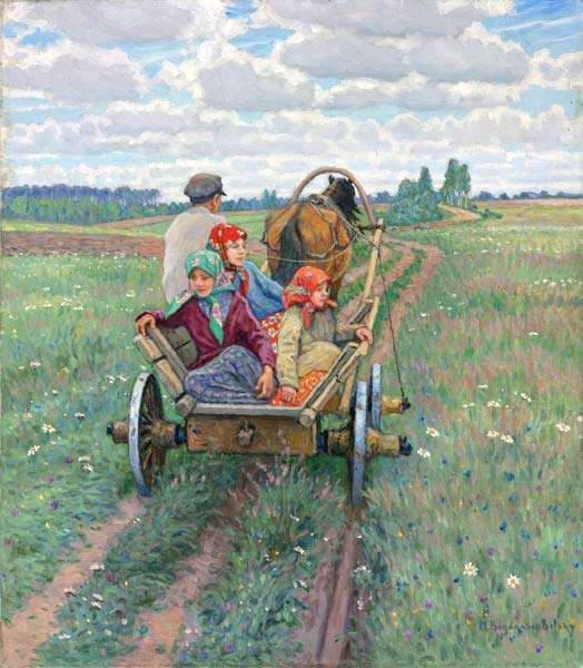 Going Home by Nikolai Petrovich Bogdanov-belsky