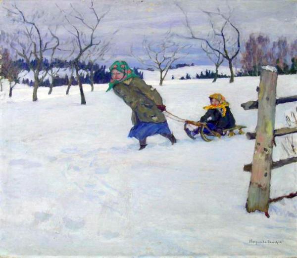 Going To Grandmother by Nikolai Petrovich Bogdanov-belsky