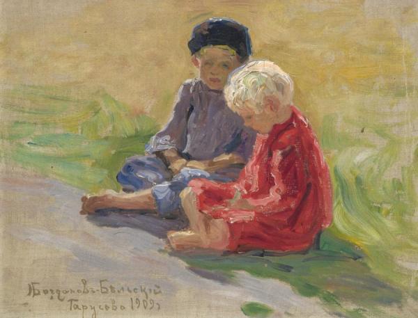 Playing Children by Nikolai Petrovich Bogdanov-belsky