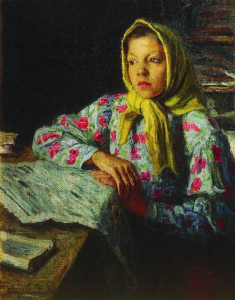 Portrait Of A Girl by Nikolai Petrovich Bogdanov-belsky