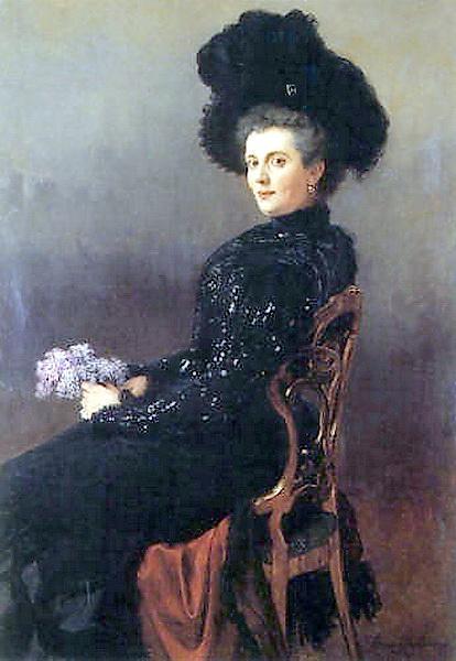 Portrait Of A Lady In Chair by Nikolai Petrovich Bogdanov-belsky
