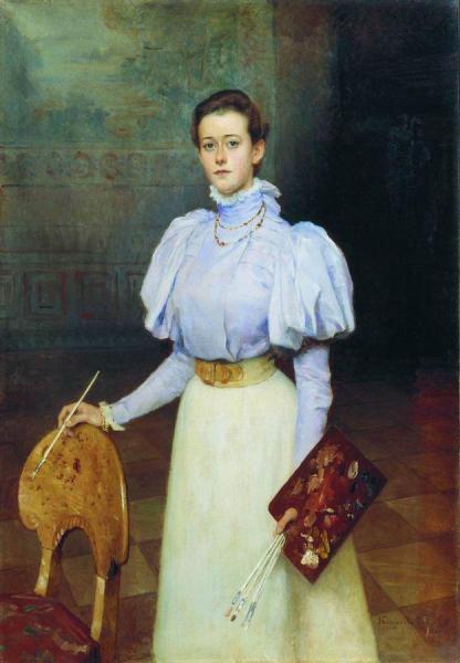 Portrait Of M.s. Sheremeteva by Nikolai Petrovich Bogdanov-belsky