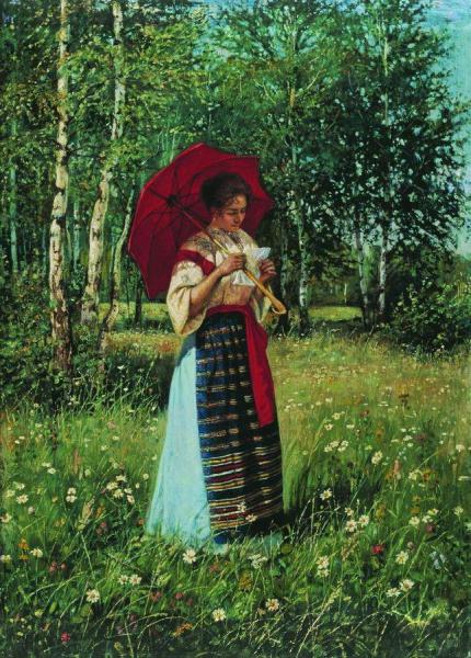Reading The Letter by Nikolai Petrovich Bogdanov-belsky