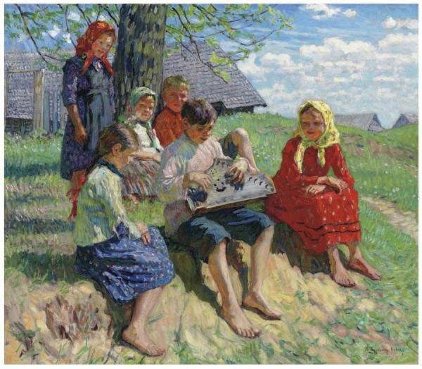 Spring Rehearsal by Nikolai Petrovich Bogdanov-belsky