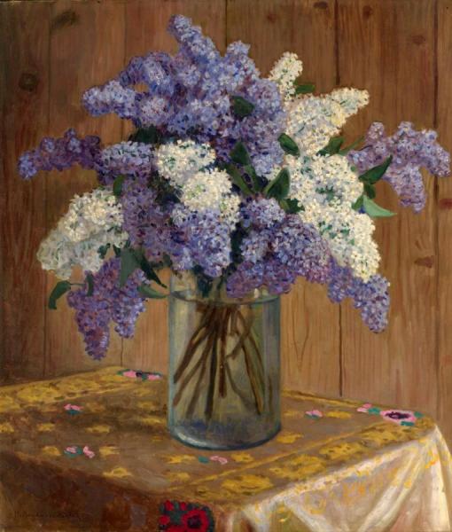 Still Life With Lilacs by Nikolai Petrovich Bogdanov-belsky