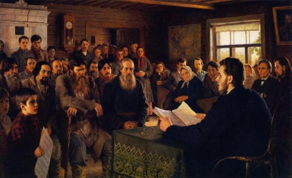 Sunday Reading In A Rural School by Nikolai Petrovich Bogdanov-belsky