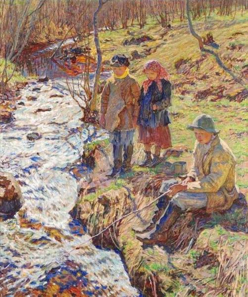 Trout Fishing by Nikolai Petrovich Bogdanov-belsky