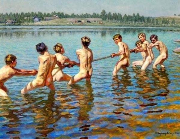Nikolai Petrovich Bogdanov-belsky Tug Of War