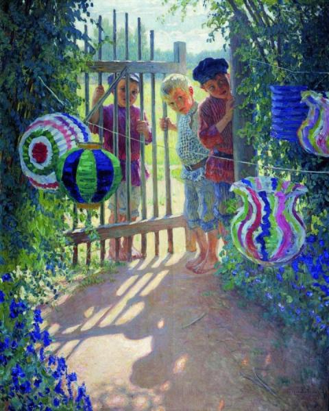 Visitors by Nikolai Petrovich Bogdanov-belsky