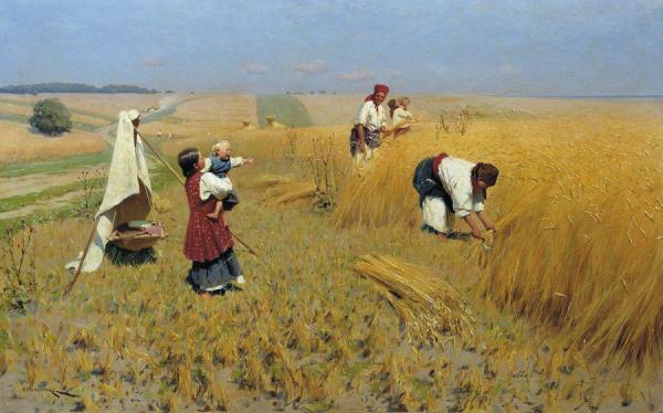 Harvest Time In Ukraine by Nikolai Pimonenko