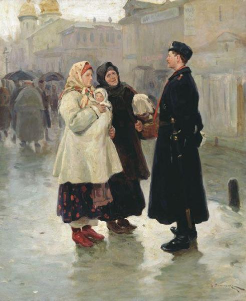 Meeting by Nikolai Pimonenko Oil Painting Reproductions
