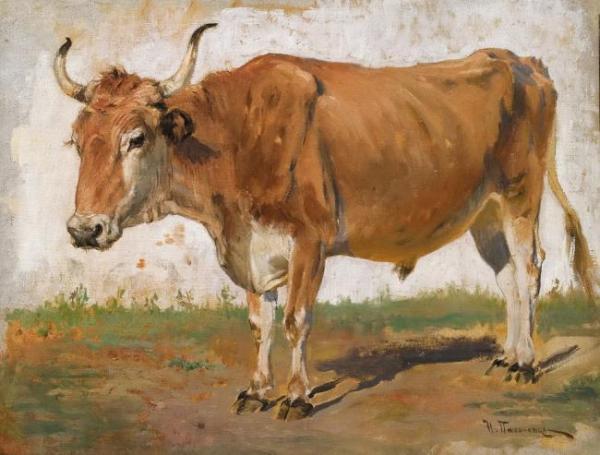 Ox by Nikolai Pimonenko Oil Painting Reproductions