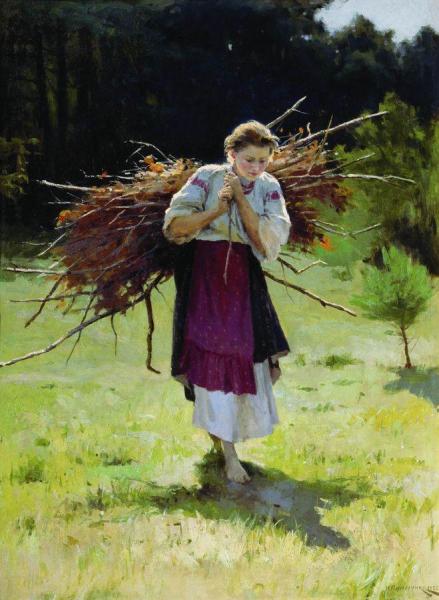 Returning From The Woods by Nikolai Pimonenko