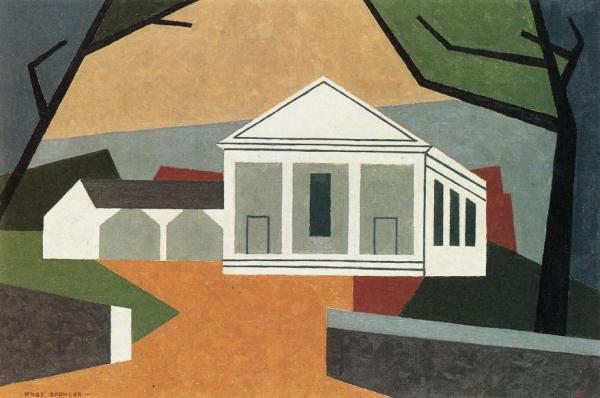 Pike County Church by Niles Spencer Oil Painting Reproductions