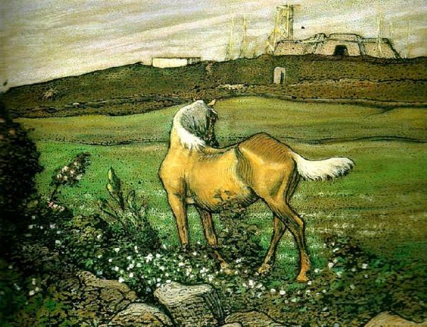 A Yellow Horse by Nils Kreuger