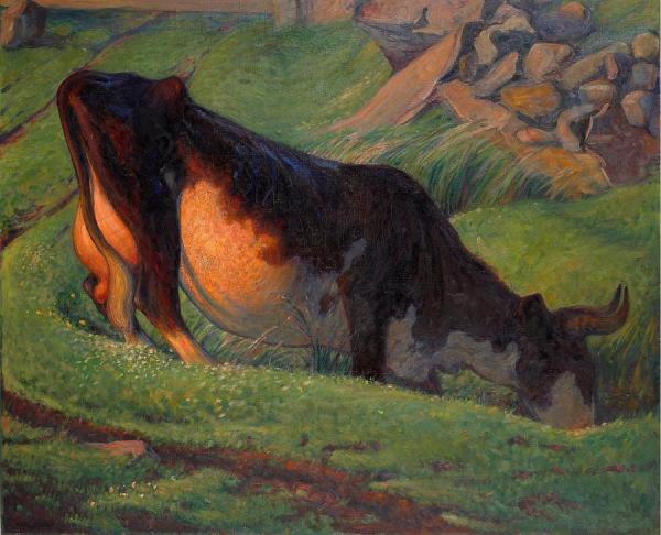 Pasturating Cow by Nils Kreuger Oil Painting Reproductions