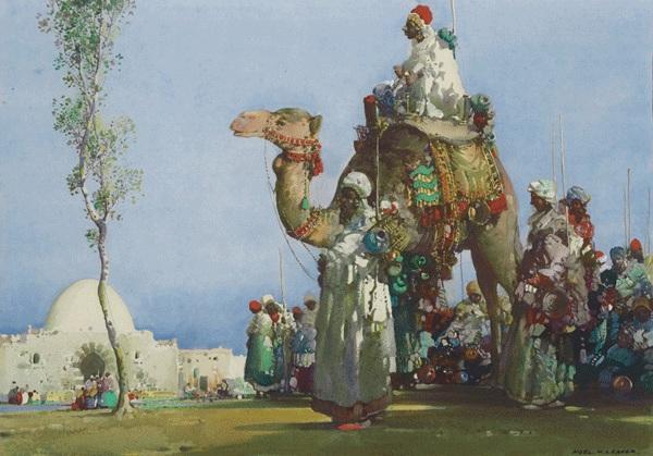 Market Day, Tangiers by Noel Harry Leaver Oil Painting Reproductions