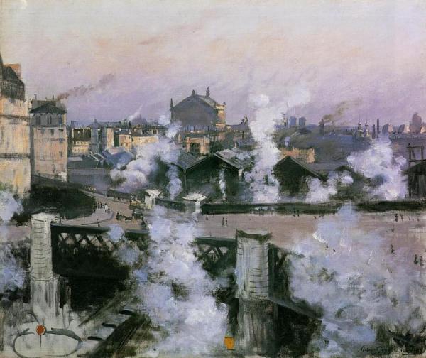 The Pont De L'europe And Gare Saint-lazare by Norbert Goeneutte